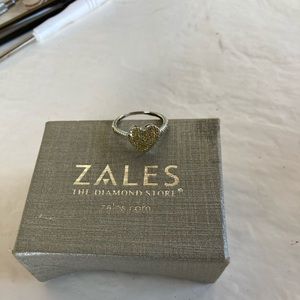 Zales yellow heart diamond ring